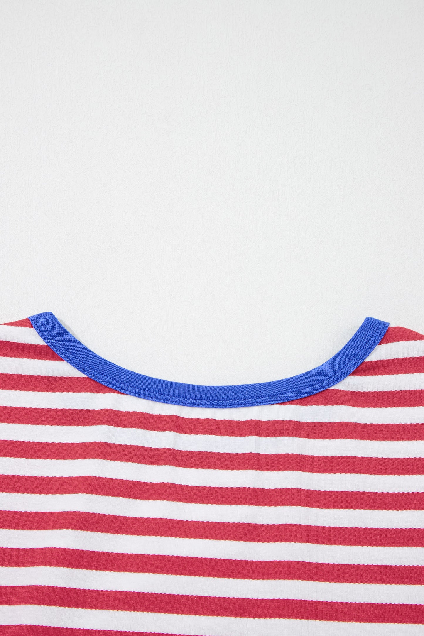 Green Stripe Nautical Tie Contrast Trim Round Neck T Shirt Mini Dress