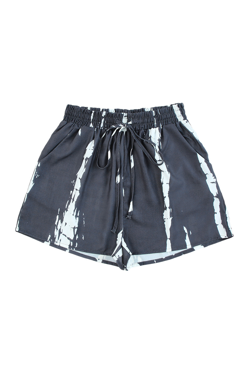 Wholesale Blue Casual Tie Dye Drawstring Shorts